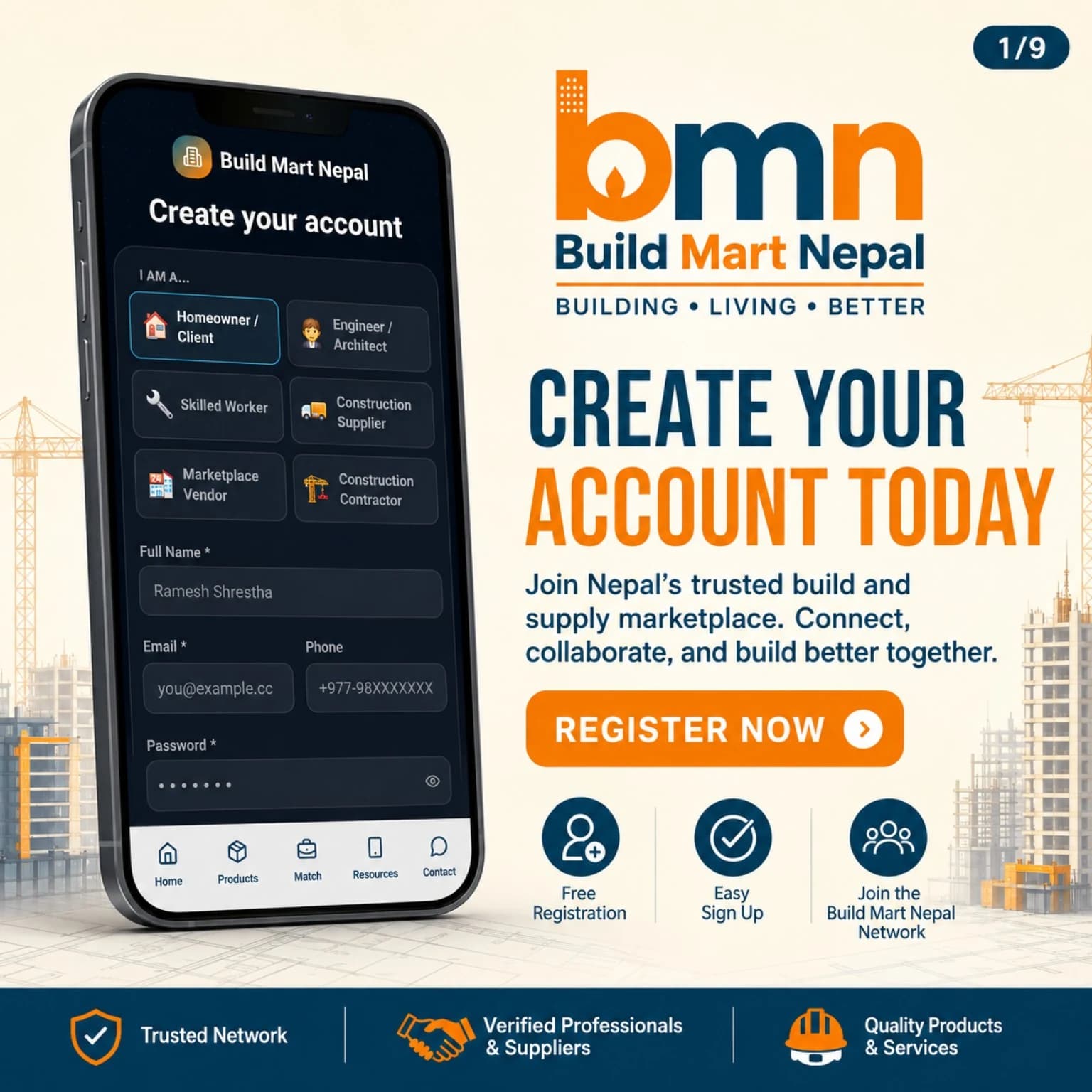 Create your account today